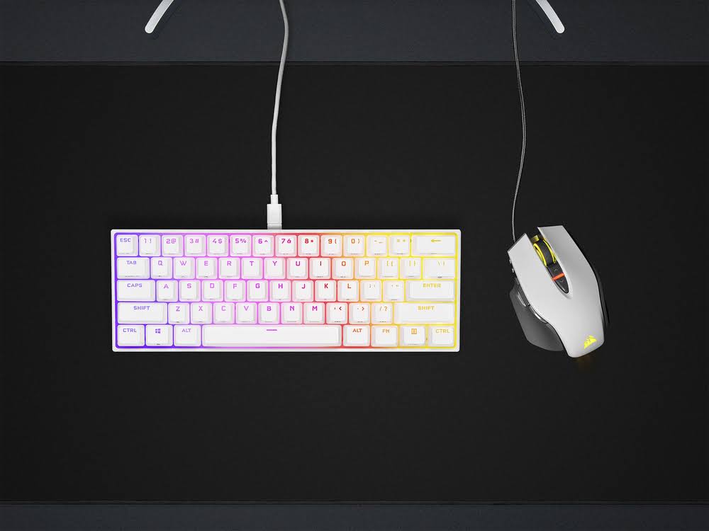 White 60% Mechanical Gaming Keyboard O9085