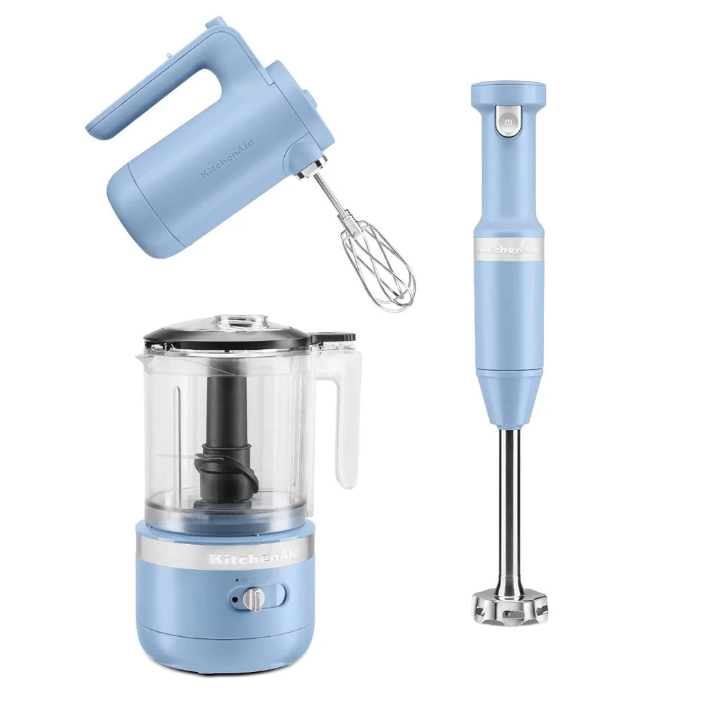 Blue Velvet Cordless Hand Mixer, Hand Blender & Food Chopper Q394708