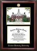 Gold Embossed Diploma Frame with Campus Images Lithograph M5444