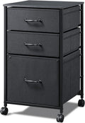 Black Mobile File Cabinet with Storage Shelf B43166