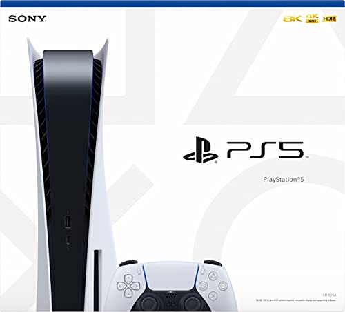 Playstation 5 Disc Version Console - 4K-TV Gaming, 16GB GDDR6 RAM, 8K Output, WiFi 6, 825GB SSD (Renewed) Q775