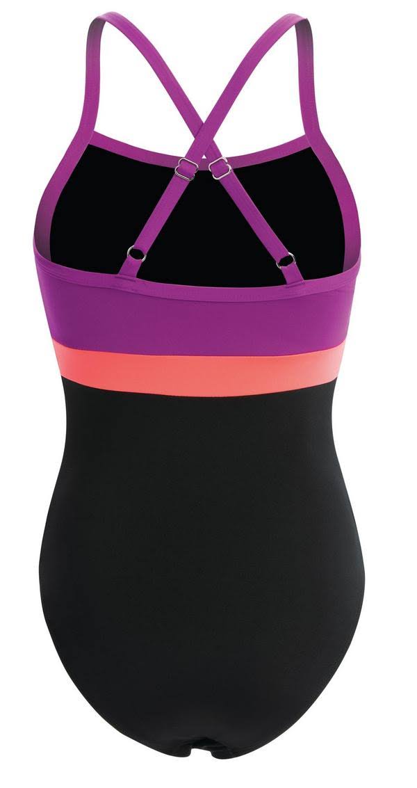 Black Purple Coral One Piece J376323