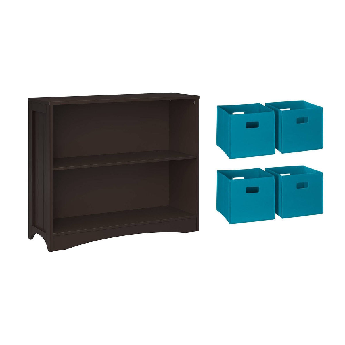 5pc Kids Bookcase Set with 4 Bins A89821