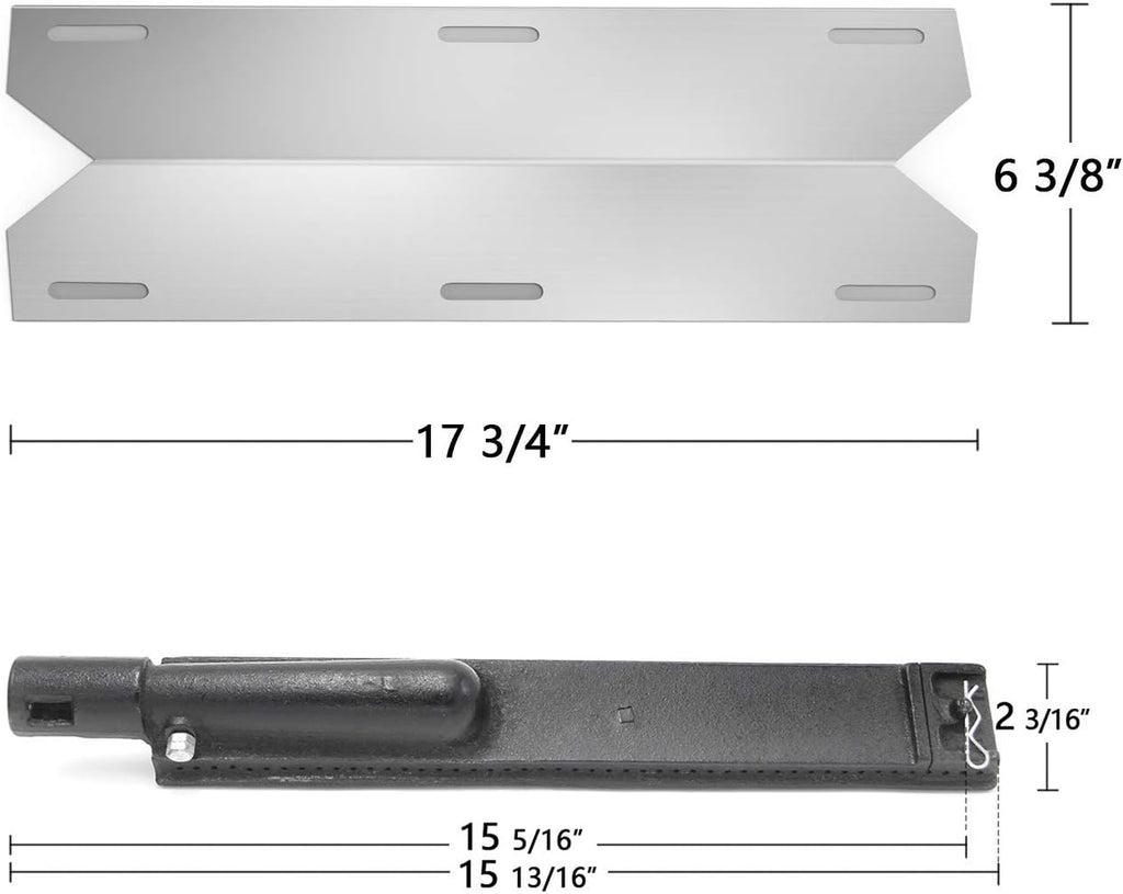 17 3/4” Heat Plates and 15 13/16” Burners Replacement, Pack of 2 V40565