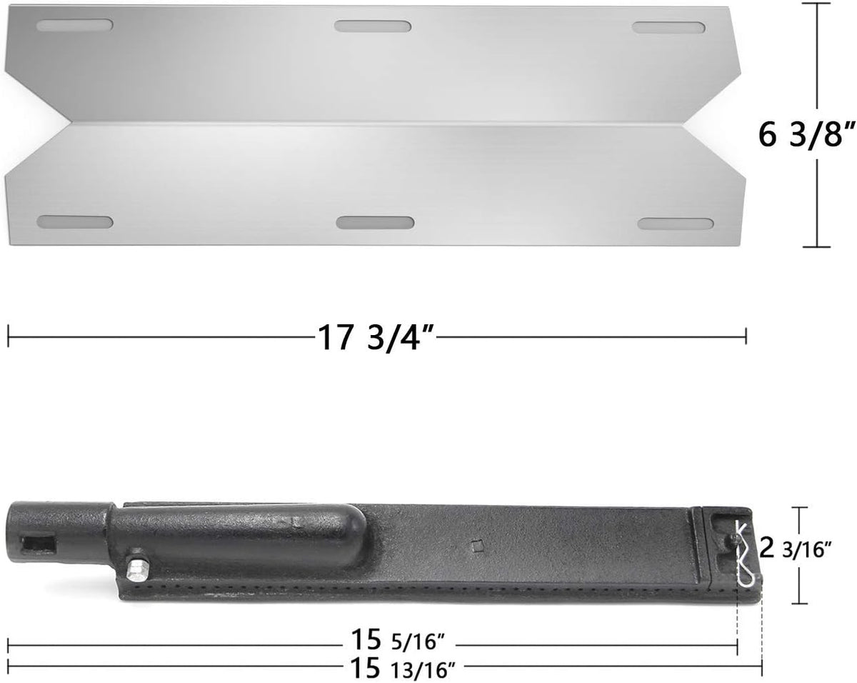 17 3/4” Heat Plates and 15 13/16” Burners Replacement, Pack of 2 V40565