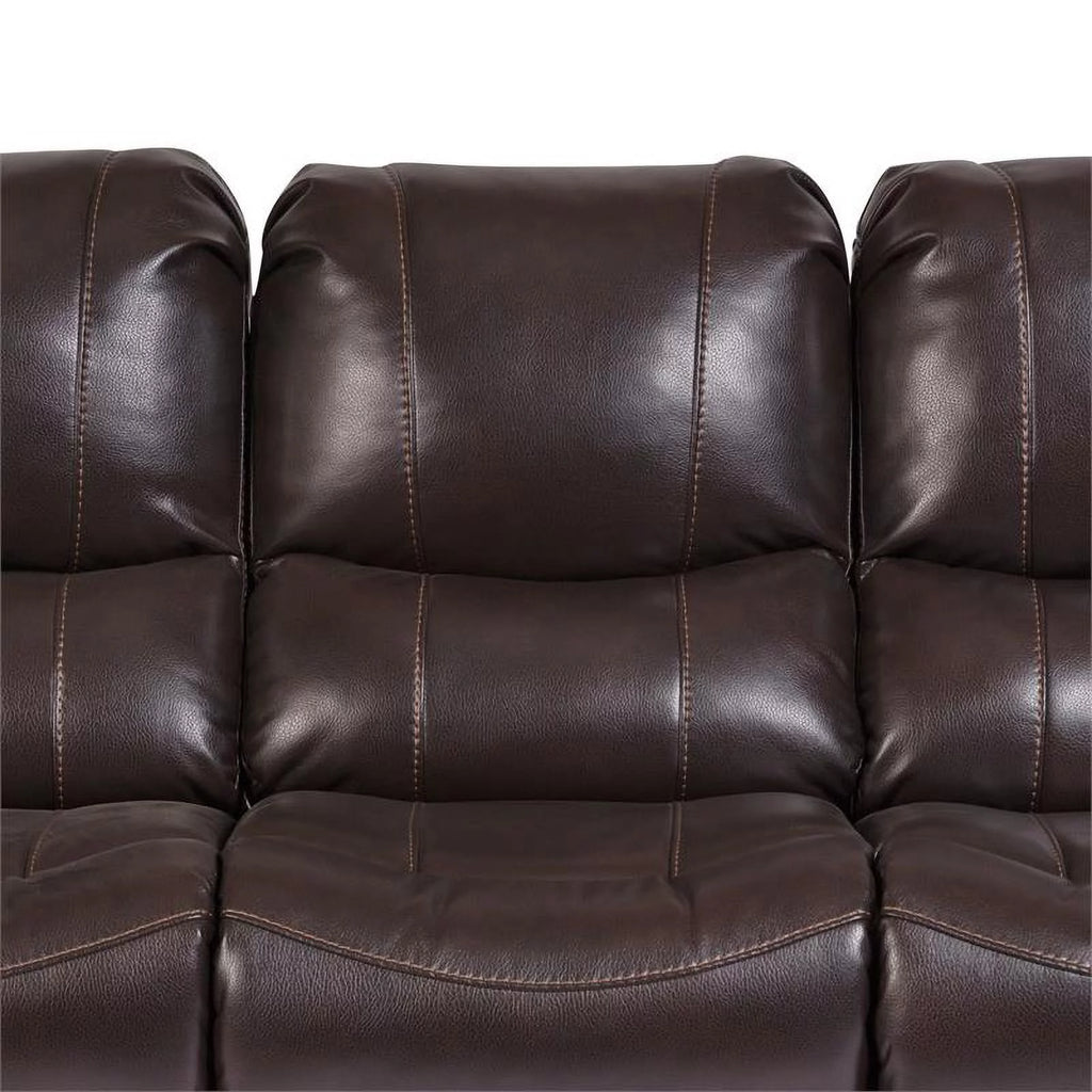 Leather-Look Reclining Sofa H3256
