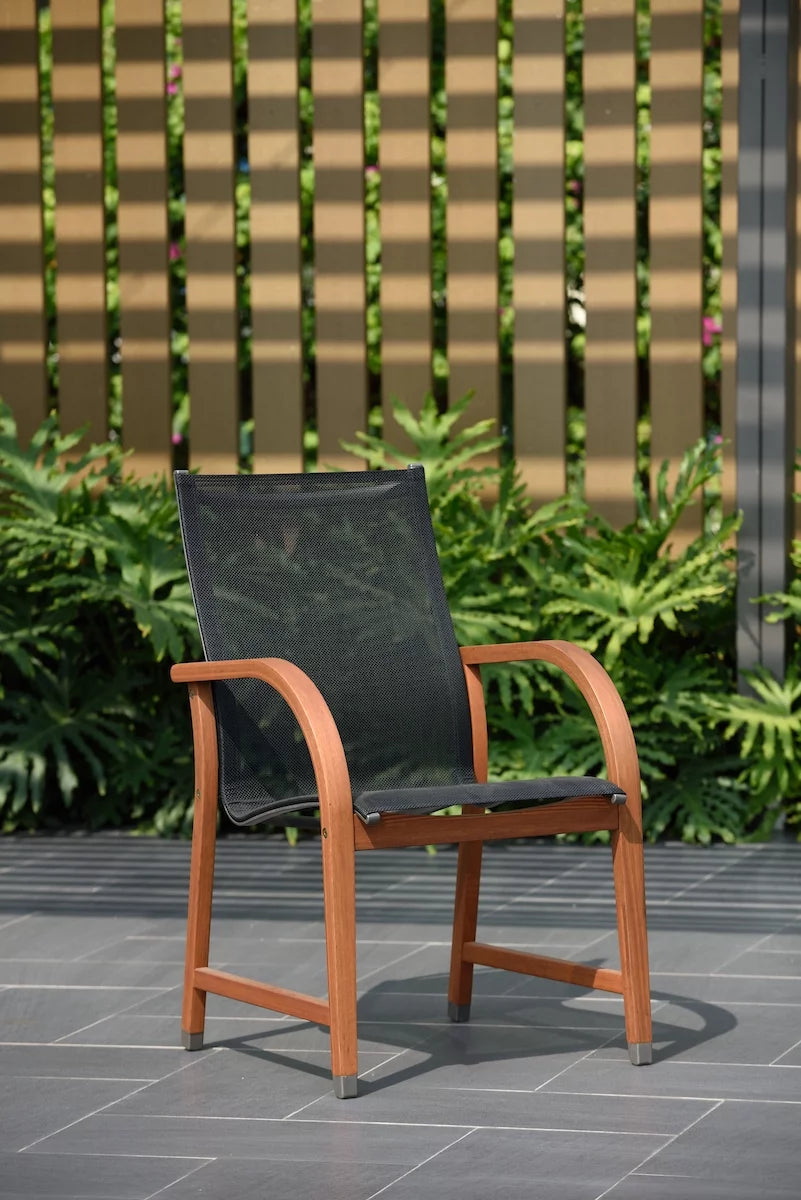 9-piece Solid Wood Rectangular Patio Dining Set O7104