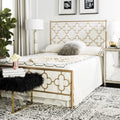 Queen Antique Gold Metal Headboard T719