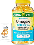 Omega-3 Fish Oil 2000 mg Softgels 180 Count S976