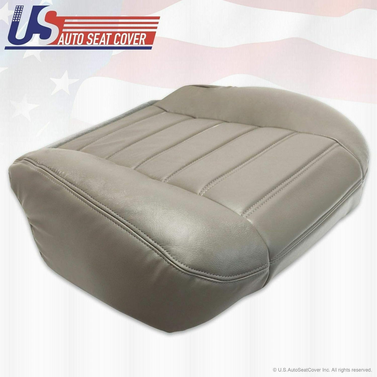 Gray Synthetic Leather Seat Cover Pack of 2 Q45139