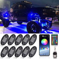 10 Pods RGB LED Rock Lights with Remote Control V406144