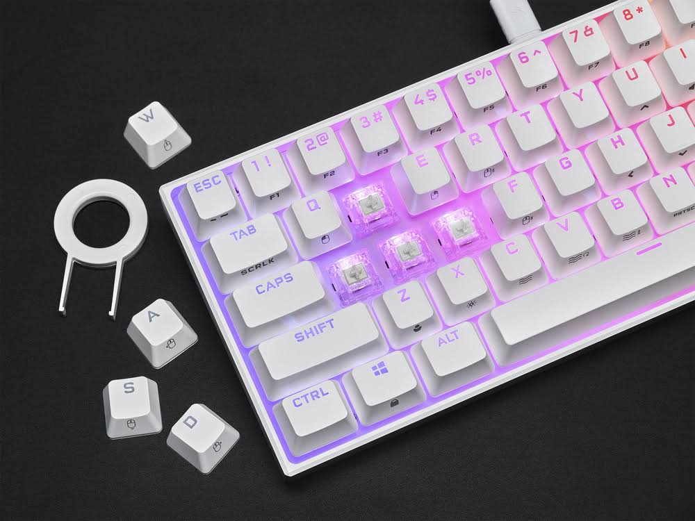 White 60% Mechanical Gaming Keyboard O9085