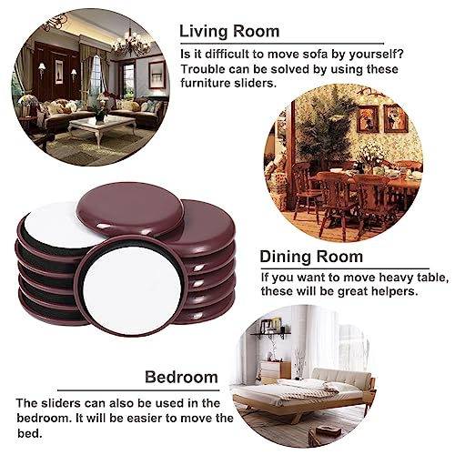 12pcs Beige Furniture Sliders P624