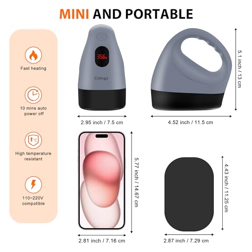 Mini Heat Press, Constant Temp Control, Insulated Safety Base (White Pink) G27473