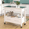 Rectangular Kitchen Cart with Stainless Steel Top N71271