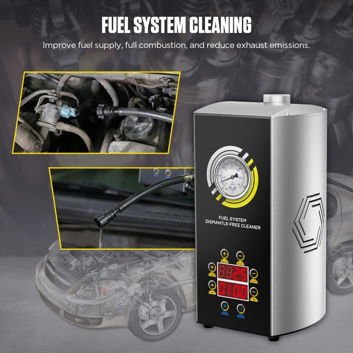 Car Fuel Injector Cleaner with Built-in Air Pump Q686050