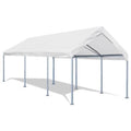 10x20 Heavy Duty Galvanized Car Canopy Carport White K392