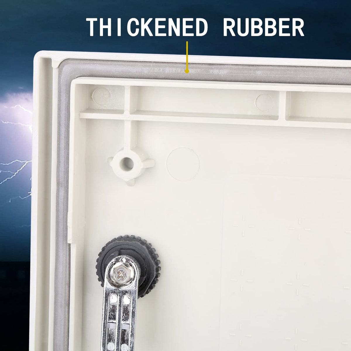 Fiberglass IP65 Weatherproof Electrical Enclosure Box with Hinges & Quarter-Turn Latches J7204
