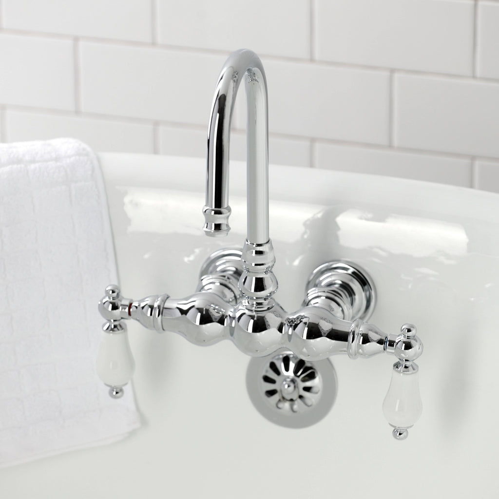 Polished Chrome Tub Wall Mount Clawfoot Tub Faucet W841157