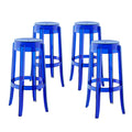Blue Set of 4 Bar Stool R8570