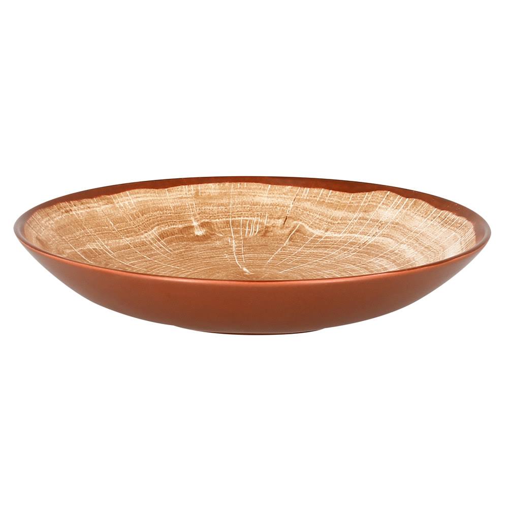 Timber Brown Porcelain Deep Coupe Plate A499404