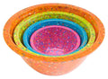 4 Piece Melamine Mixing Bowls in Orange, Kiwi, Turquoise, Magenta C7568