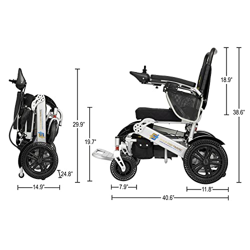 Silver Foldable Power Wheelchair Q4601