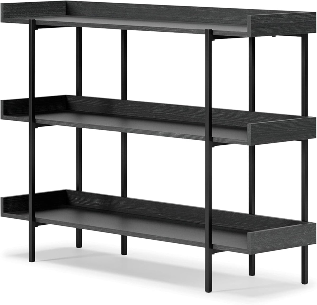 Black 3-Tier Bookcase W8844