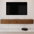 Brown 158cm Wooden Floating TV Unit W711884