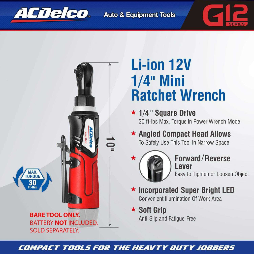 12V Cordless Li-ion 1/4 inch Ratchet Wrench Z48734