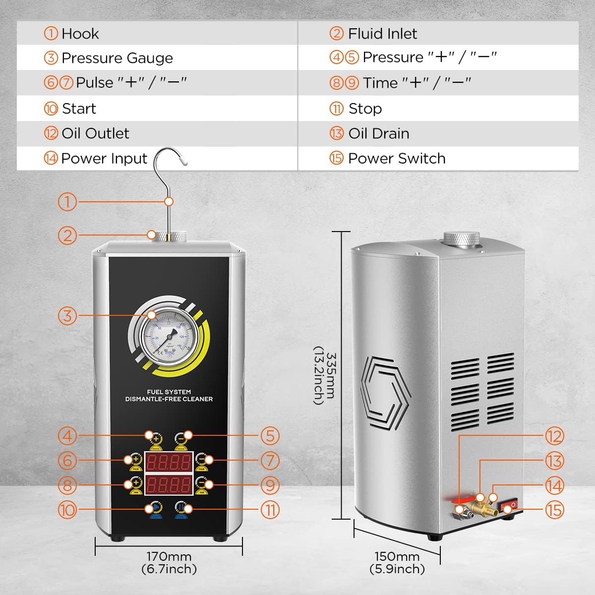 Car Fuel Injector Cleaner with Built-in Air Pump Q686050