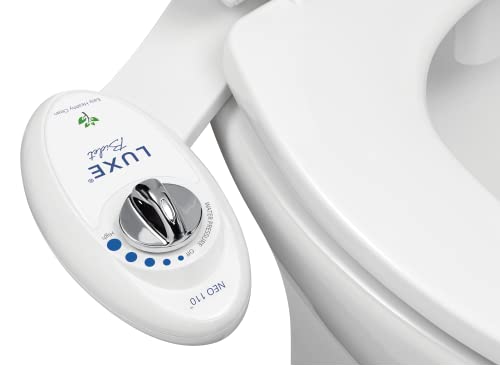 Fresh Water Non-Electric Bidet Attachment for Toilet Seat, Adjustable Water Pressure, Rear Wash (White) B9461