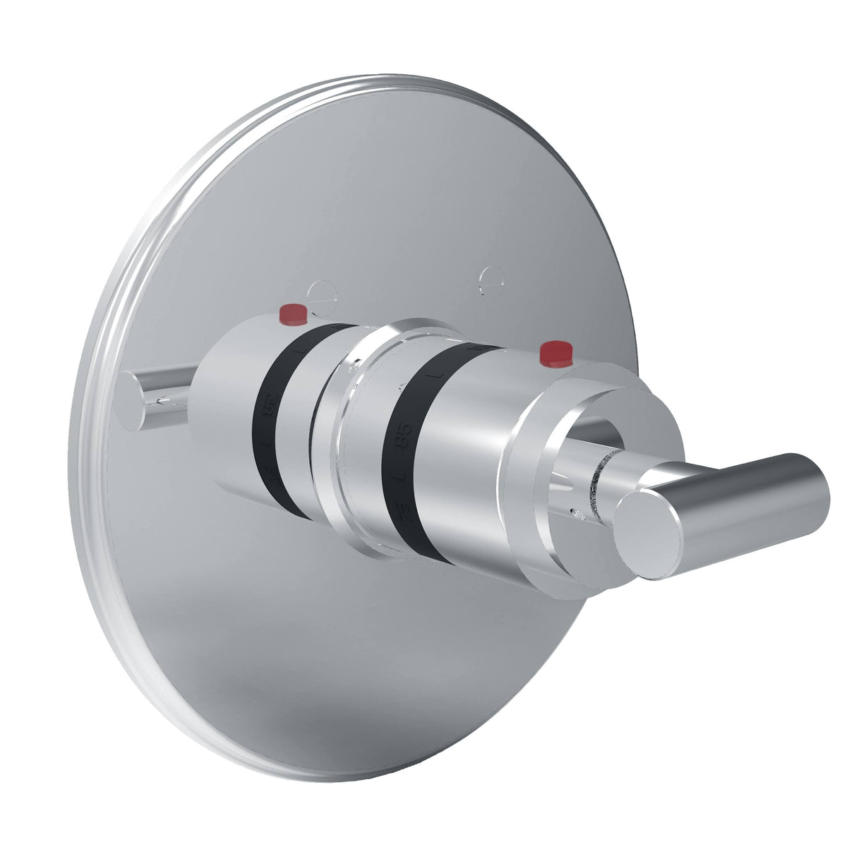Thermostatic Trim Plate with Handle Satin Nickel B7041
