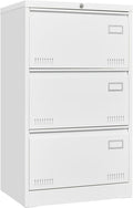 White 3-Drawer Metal Lateral File Cabinet S60286