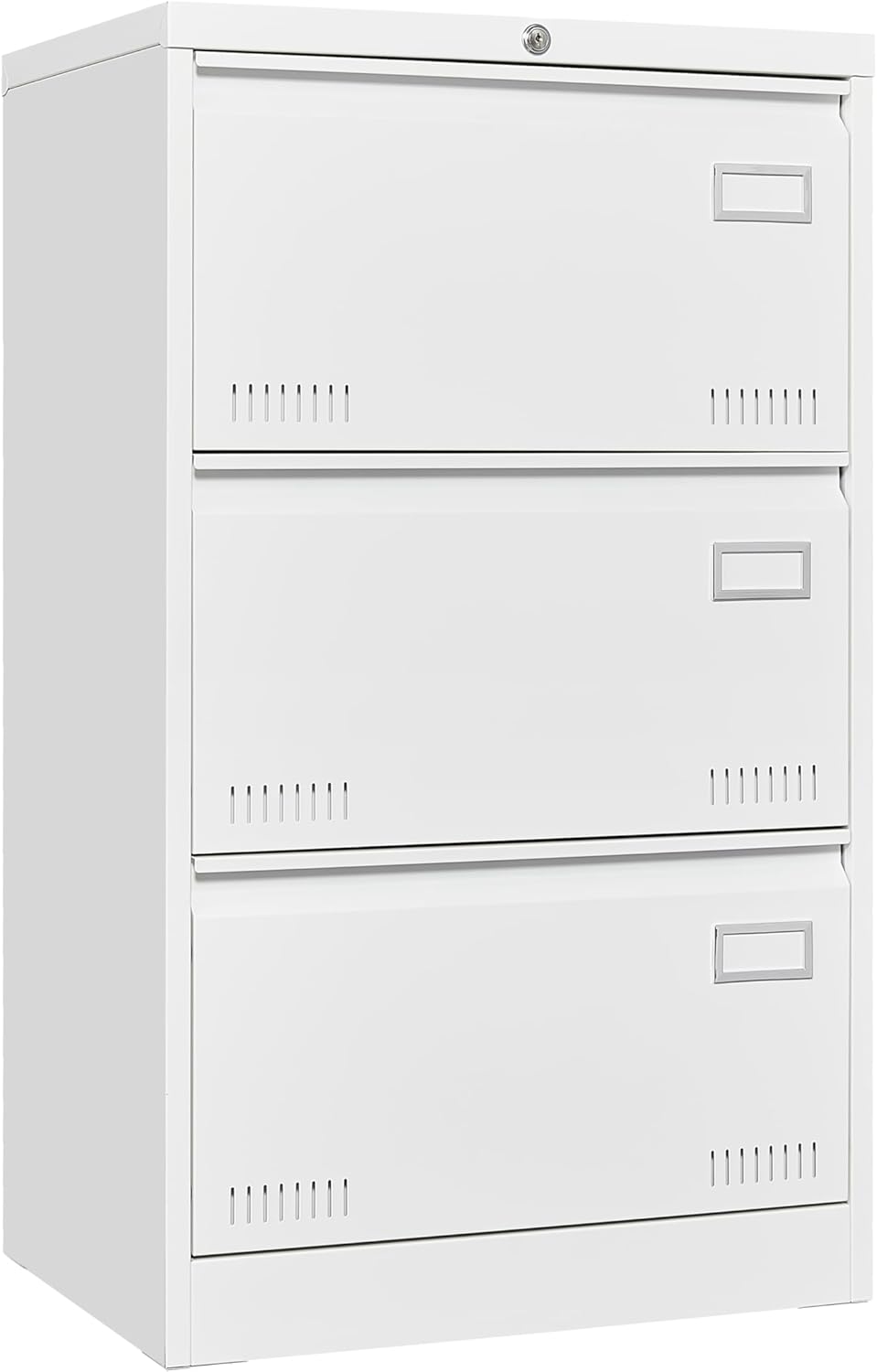 White 3-Drawer Metal Lateral File Cabinet S60286