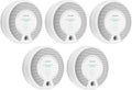 2-in-1 Smoke and Carbon Monoxide Detector Alarm, 10-Year Battery-Operated, Pack of 5 U108616