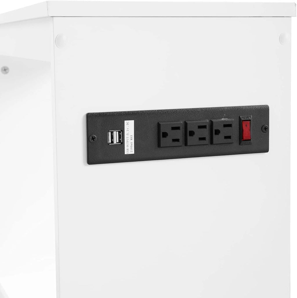 Narrow End Table with Charging Station R13643