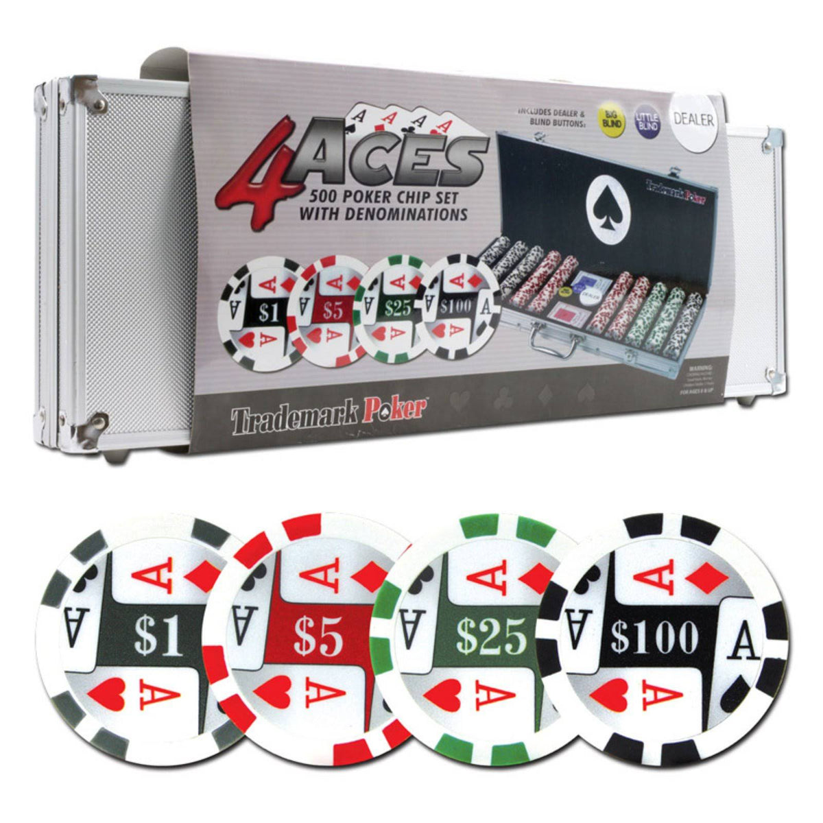500 11.5g Poker Chip Set with Aluminum Case O101