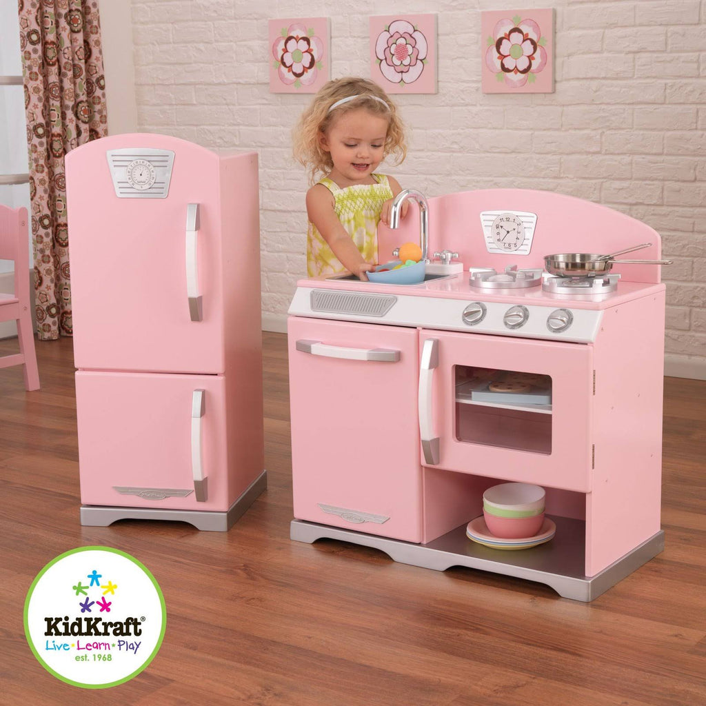 Pink Retro Kitchen and Refrigerator P3113