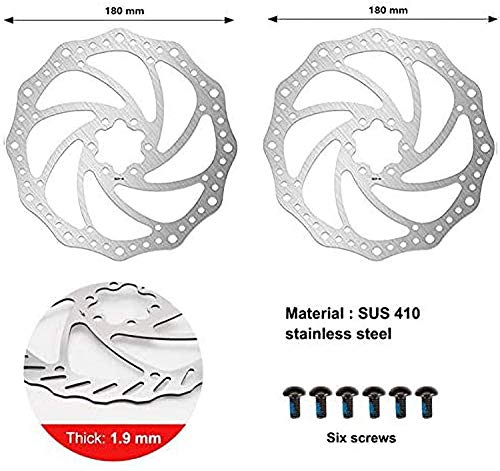 Bike Disc Brake Kit, Aluminum Front and Rear Caliper, Full Aluminum Alloy Bicycle Brake Lever, 160mm Rotor E70703