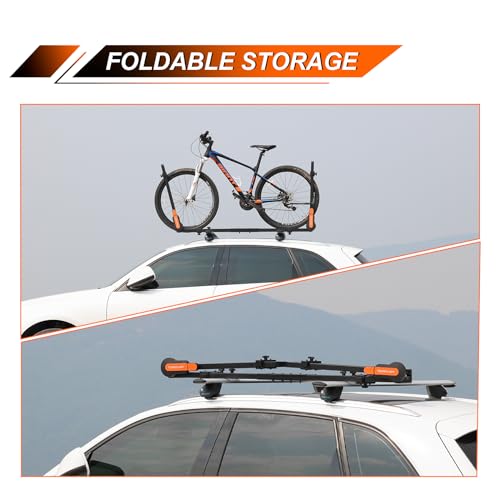 Folding Hitch Bike Rack, Heavy Duty Bicycle Carrier Platform, 2-Bike Capacity F71218