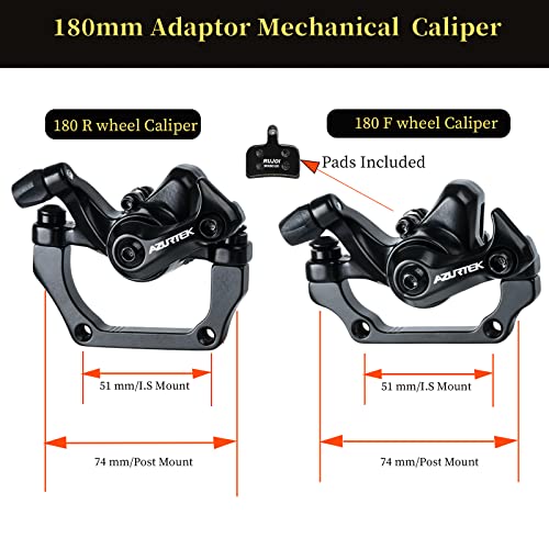 Bike Disc Brake Kit, Aluminum Front and Rear Caliper, Full Aluminum Alloy Bicycle Brake Lever, 160mm Rotor E70703