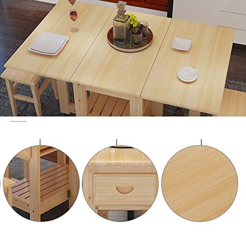 Drop Leaf Dining Table with Wheels A959