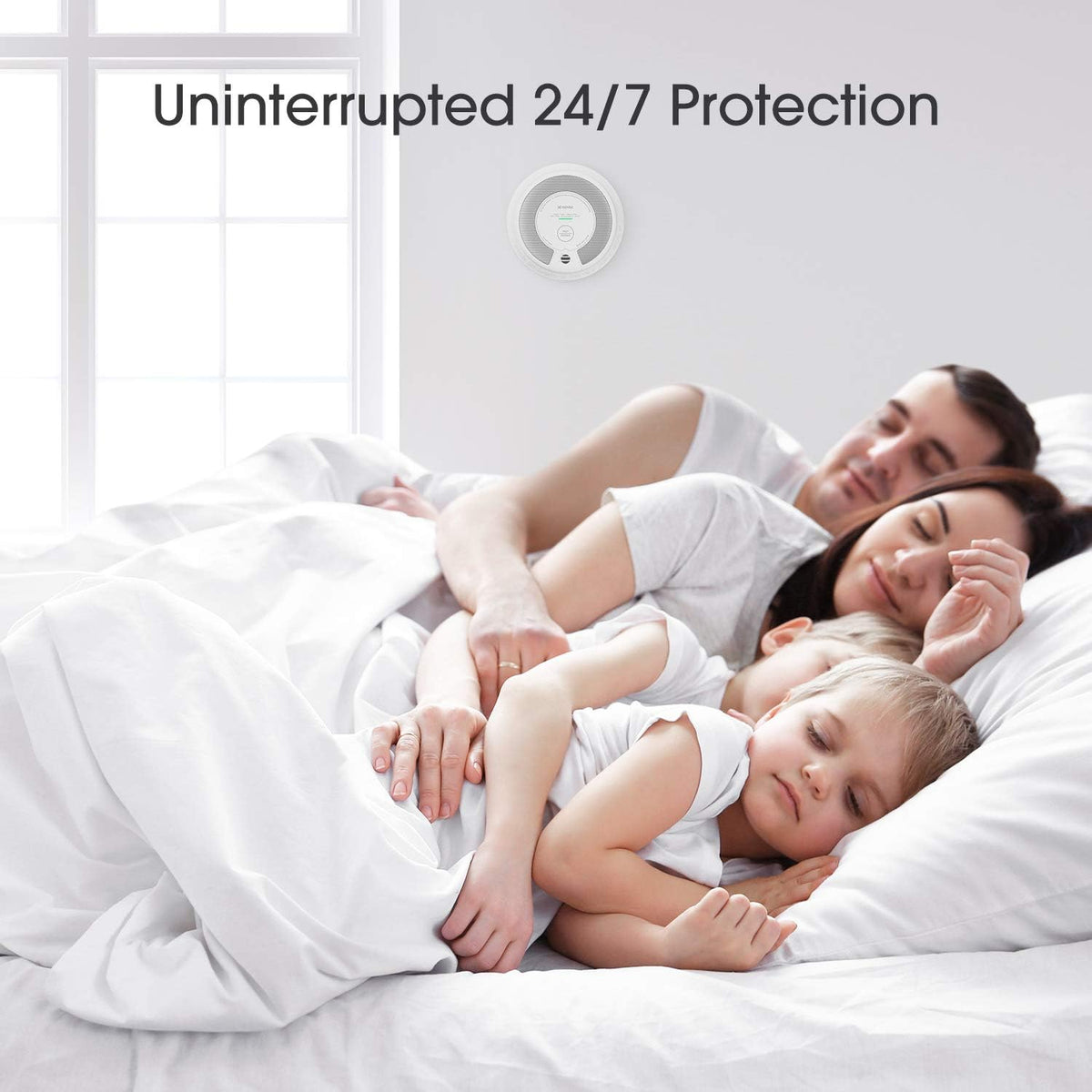 2-in-1 Smoke and Carbon Monoxide Detector Alarm, 10-Year Battery-Operated, Pack of 5 U108616