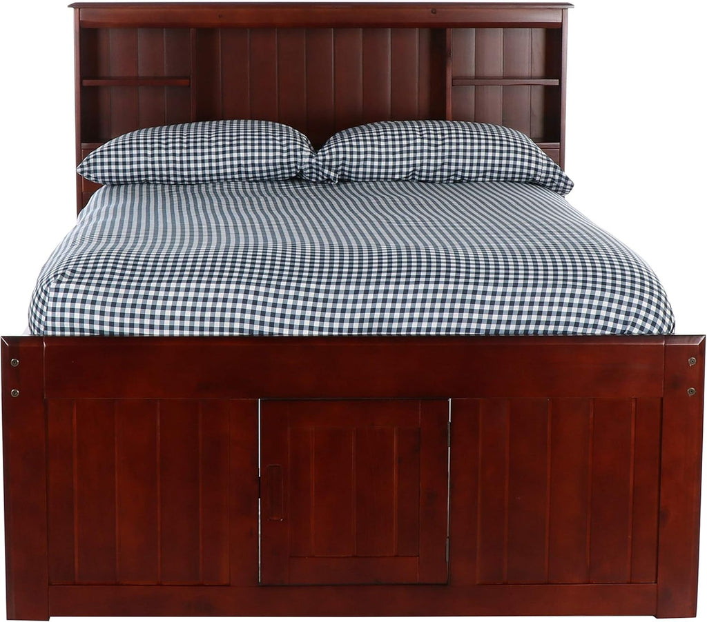 Full Bookcase Bed with 6 Drawers D39049