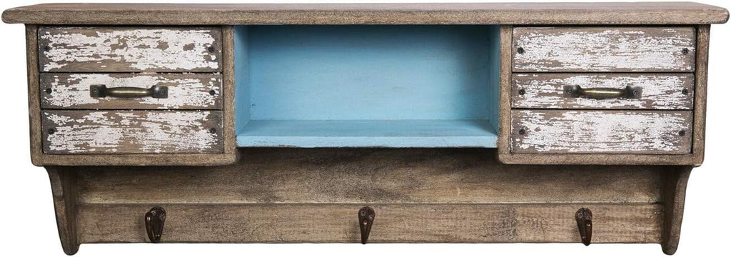 Wood Cabinet Shelf with Drawers Pack of 2 C447131