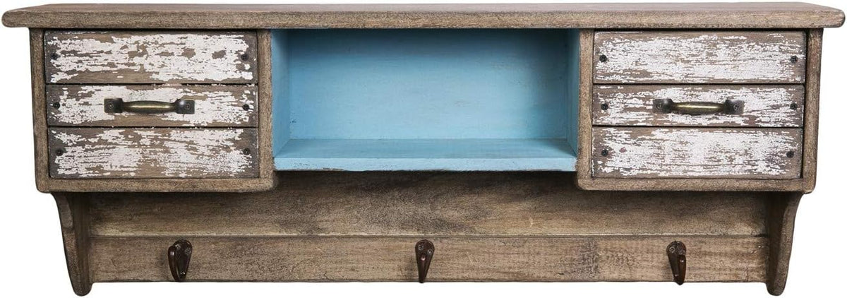 Wood Cabinet Shelf with Drawers Pack of 2 C447131