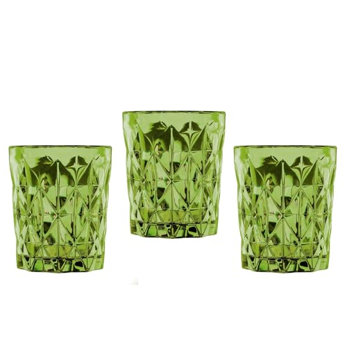 Pink 8.96 oz Heavy Bottom Whiskey Glasses Set of 6 Y223