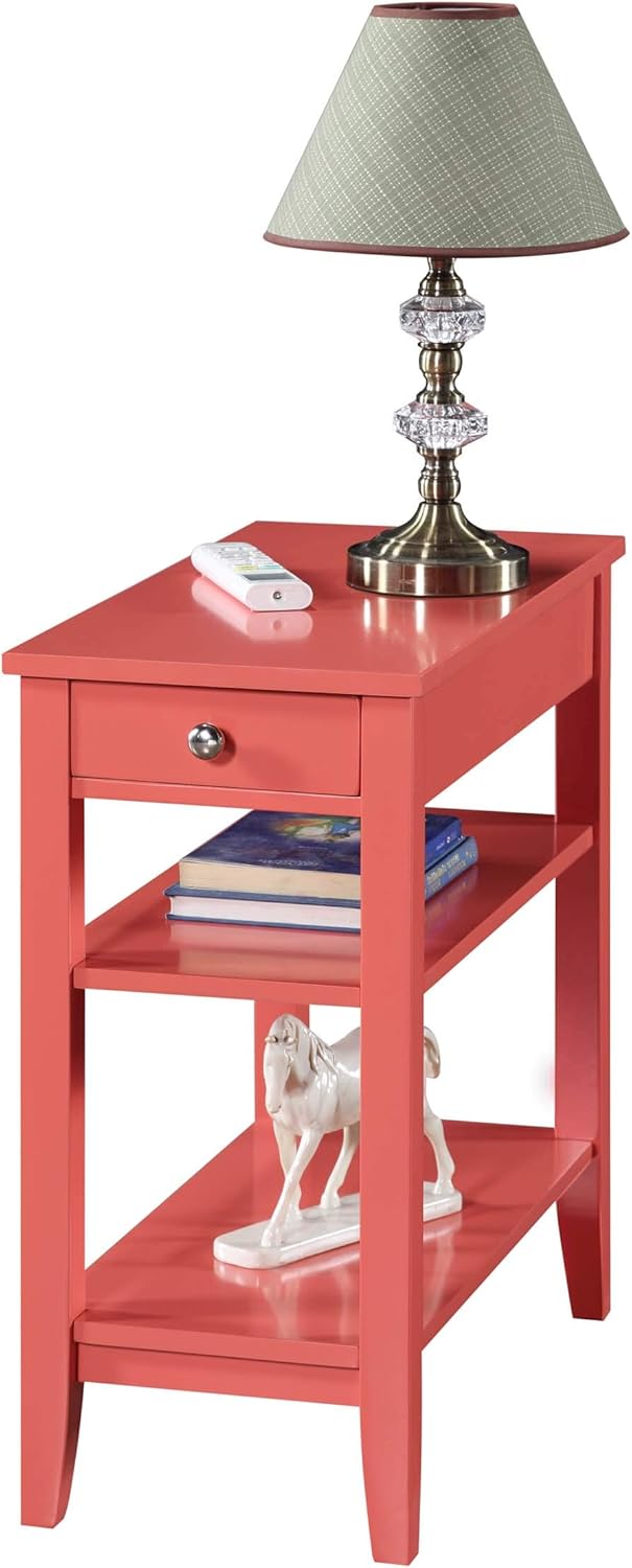 Three Tier End Table with Drawer P182