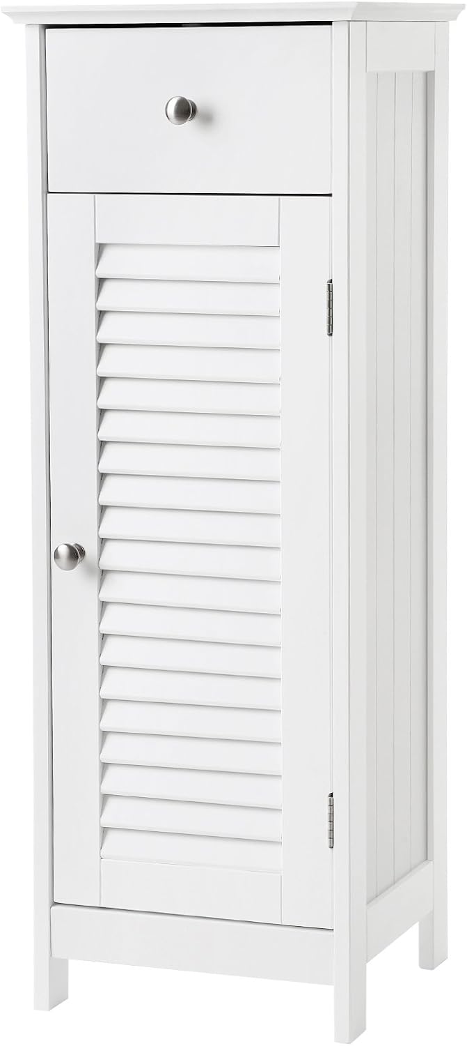 White Free Standing Bathroom Storage Cabinet U45297